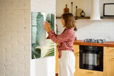 Tableau aimanté mural Monstera tropical