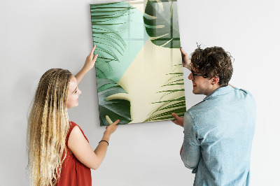 Tableau aimanté mural Monstera tropical