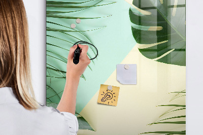 Tableau aimanté mural Monstera tropical