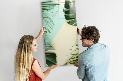 Tableau aimanté mural Monstera tropical