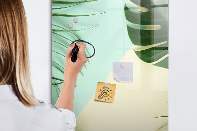 Tableau aimanté mural Monstera tropical