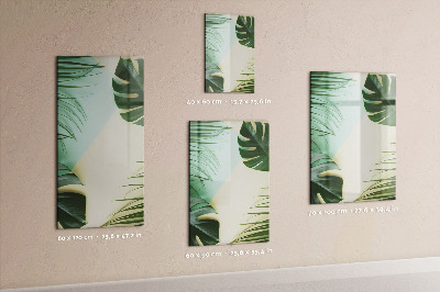 Tableau aimanté mural Monstera tropical