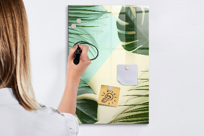 Tableau aimanté mural Monstera tropical