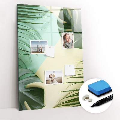 Tableau aimanté mural Monstera tropical