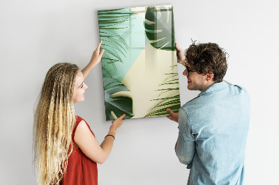 Tableau aimanté mural Monstera tropical