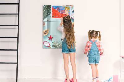 Tableau magnétique effaçable Composition d'été