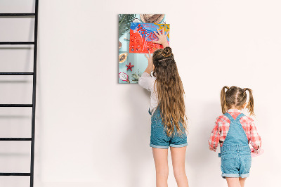 Tableau magnétique effaçable Composition d'été
