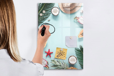 Tableau magnétique effaçable Composition d'été