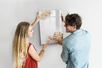Tableau magnétique décoratif Feuilles d'or