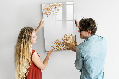Tableau magnétique décoratif Feuilles d'or