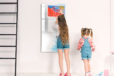 Tableau magnétique effaçable Taches d'aquarelle