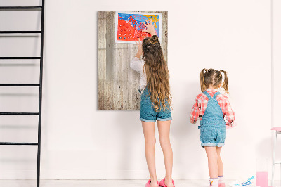 Tableau magnétique décoratif Planches de bois