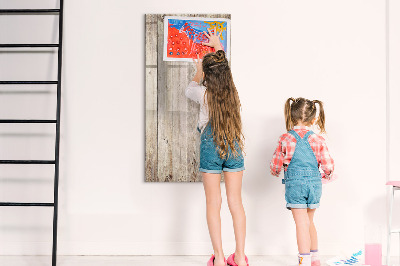 Tableau magnétique décoratif Planches de bois