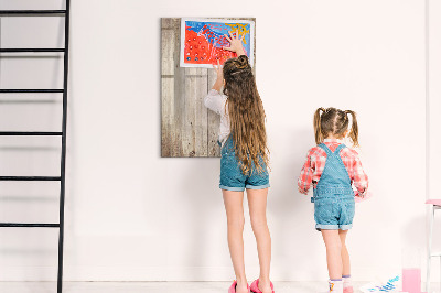 Tableau magnétique décoratif Planches de bois