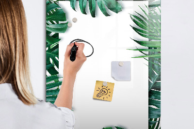 Tableau magnétique effaçable Cadre monstera