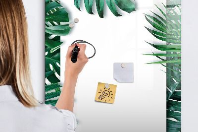 Tableau magnétique effaçable Cadre monstera