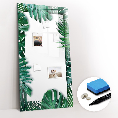 Tableau magnétique effaçable Cadre monstera