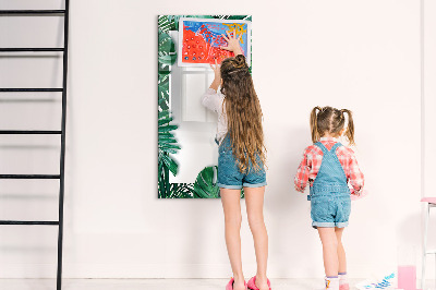 Tableau magnétique effaçable Cadre monstera