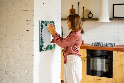 Tableau magnétique effaçable Cadre monstera