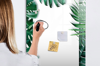 Tableau magnétique effaçable Cadre monstera