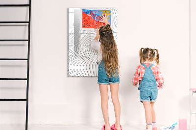 Tableau magnétique décoratif Lignes grises