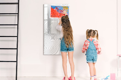 Tableau magnétique décoratif Lignes grises
