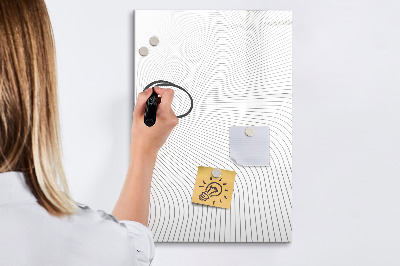 Tableau magnétique décoratif Lignes grises