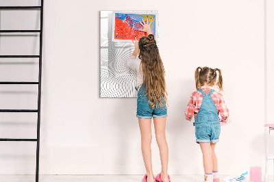 Tableau magnétique décoratif Lignes grises