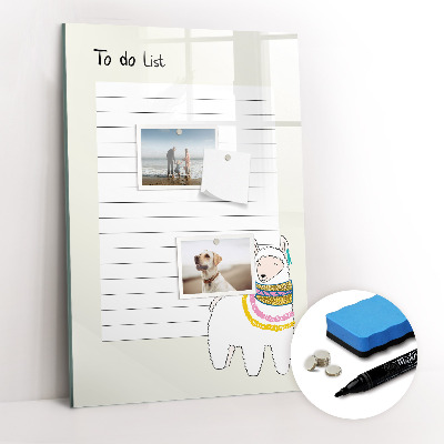 Tableau magnétique effaçable Liste de choses à faire