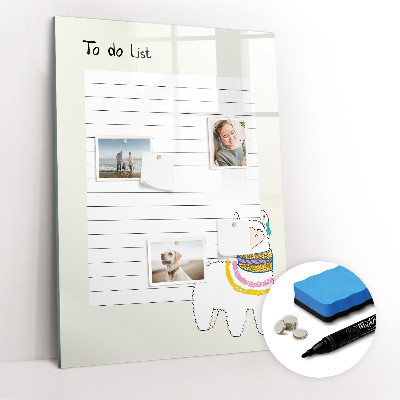Tableau magnétique effaçable Liste de choses à faire