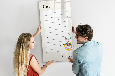 Tableau magnétique effaçable Liste de choses à faire