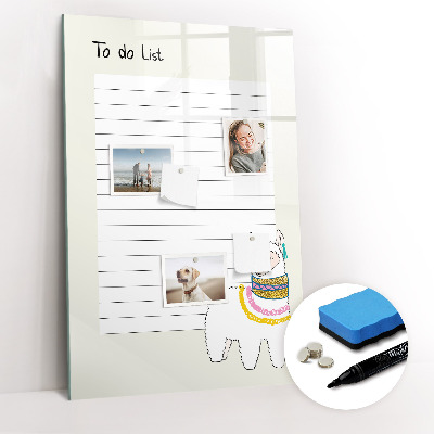 Tableau magnétique effaçable Liste de choses à faire