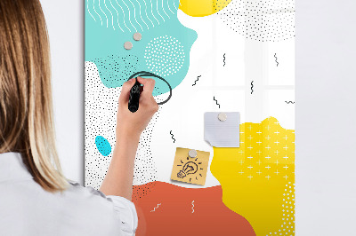 Tableau aimanté mural Gribouillages colorés