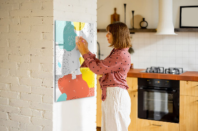Tableau aimanté mural Gribouillages colorés