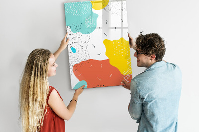 Tableau aimanté mural Gribouillages colorés