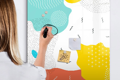 Tableau aimanté mural Gribouillages colorés