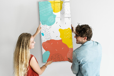 Tableau aimanté mural Gribouillages colorés