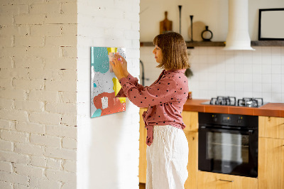 Tableau aimanté mural Gribouillages colorés