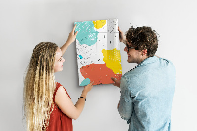 Tableau aimanté mural Gribouillages colorés