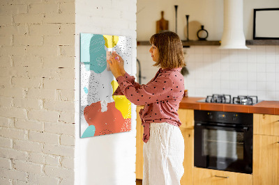 Tableau aimanté mural Gribouillages colorés