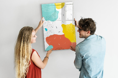 Tableau aimanté mural Gribouillages colorés