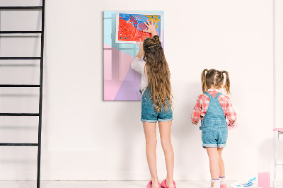 Tableau magnétique effaçable Motif pastel