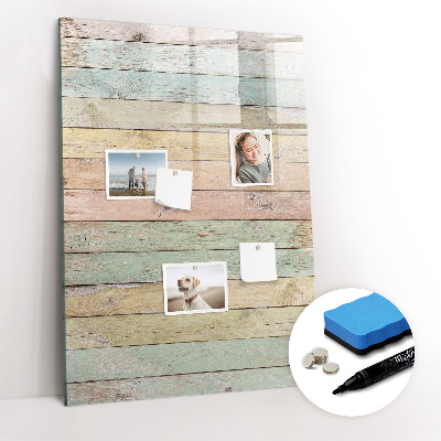 Tableau magnétique effaçable Planches pastel