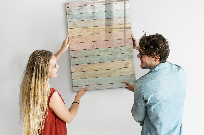 Tableau magnétique effaçable Planches pastel