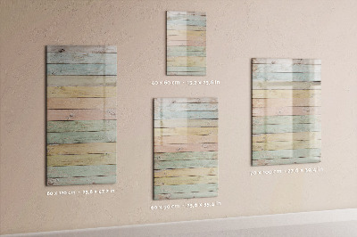 Tableau magnétique effaçable Planches pastel