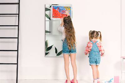 Tableau magnétique effaçable Cadre de feuille verte