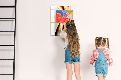 Tableau magnétique effaçable La vague dorée de l'abstraction