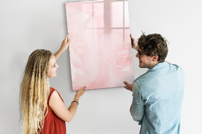Tableau aimanté mural Fleurs de rose
