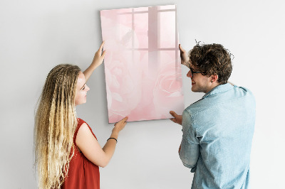 Tableau aimanté mural Fleurs de rose