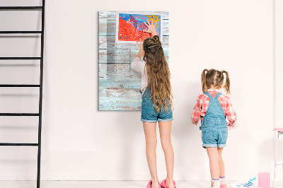Tableau aimanté mural Planches pastel